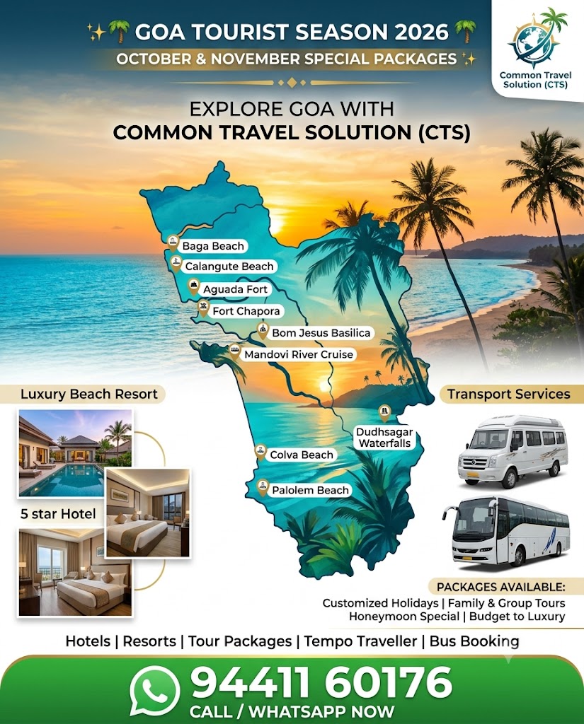 Goa group tour destinations and package details
