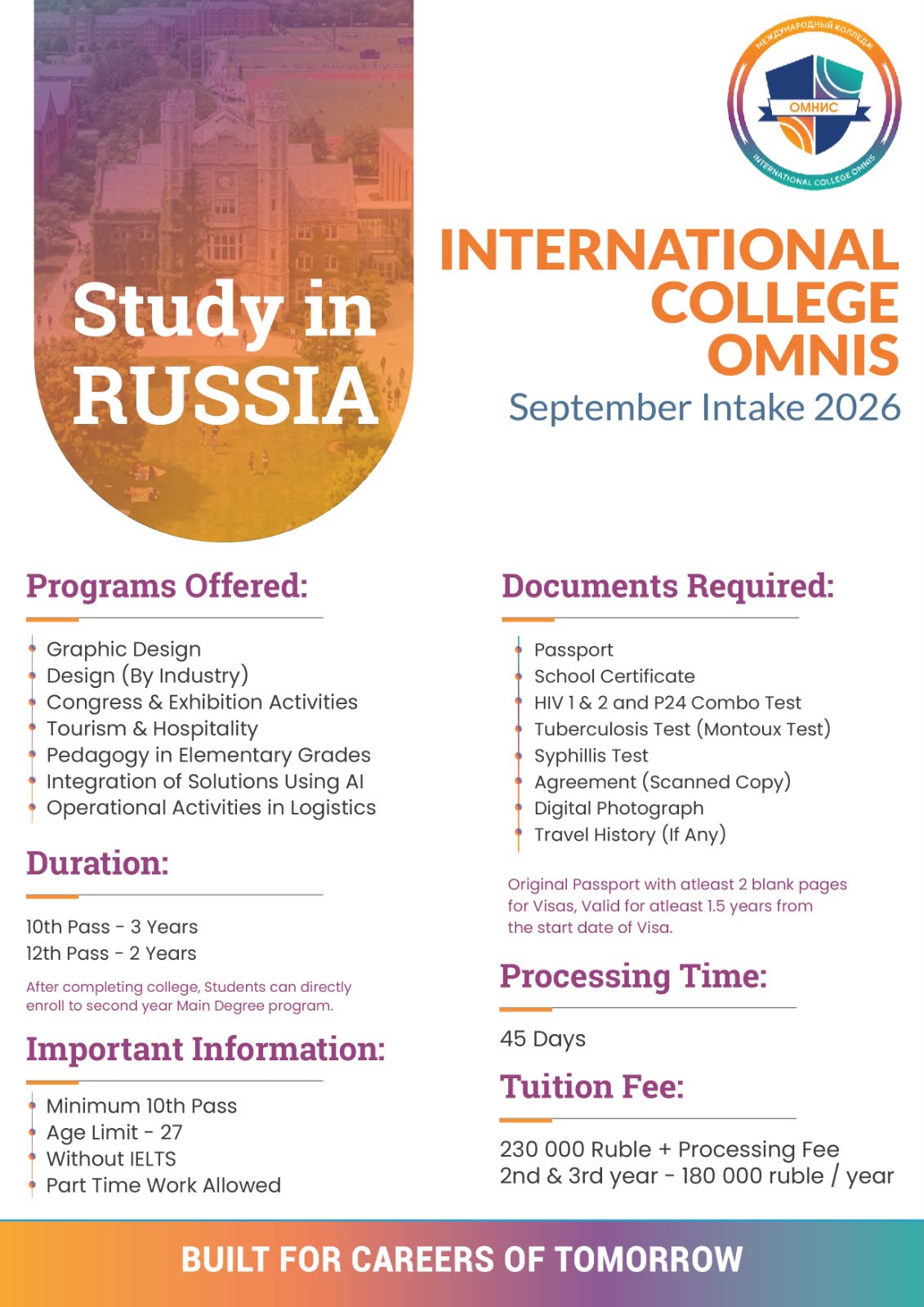 International College Omnis study in Russia program
